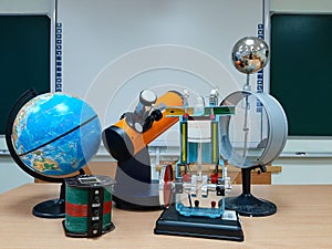 demonstration aids equipment of the  physics room of astronomy at school for study and laboratory work buy for lessons