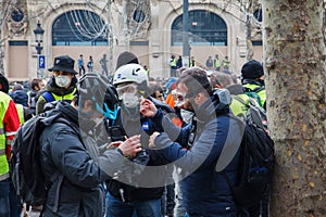 Demonstration of `Gilets Jaunes` in Paris, France