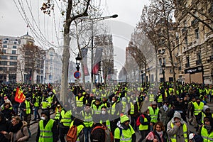 Demonstration of `Gilets Jaunes` in Paris, France