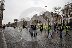 Demonstration of `Gilets Jaunes` in Paris, France