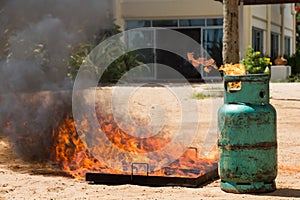 Demonstration ignited a gas tank