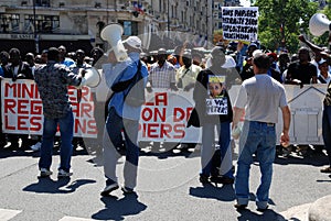 Demonstration of migrant workers in Paris