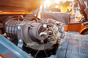 Demonstration of a motor on a forklift