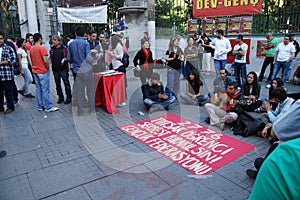 Demonstration to protest the jailing of student activists