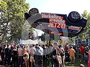 Demonstrations at the international motor show (IAA), Frankfurt