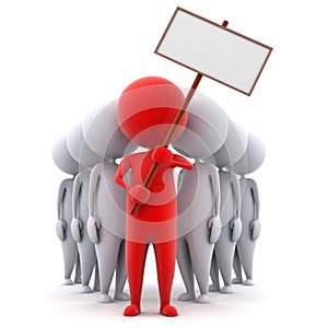 Demonstrator leader 3D character photo