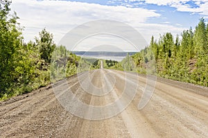 Dempster Highway leading up from the MacKenzie River