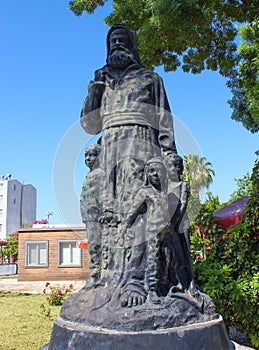 The statue of St. Nicholas in Demre Turkey in summer
