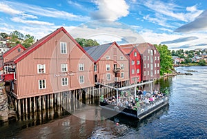 Den Gode Nabo, a pier by the river Nidelva in Trondheim, Noreway