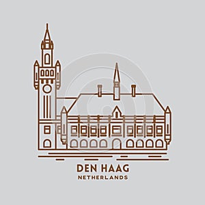 den haag. Vector illustration decorative design