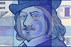 Den Helder, Netherlands. February 2023. An old bank bill of 10 Dutch guilders.