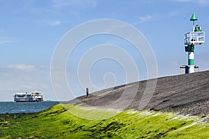 Den Helder, the Netherlands. July 2022. The ferry between Den Helder and the island of Texel.