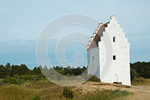 Den Tilsandede Kirke, Sand-Buried Church, Skagen, Jutland, Denmark