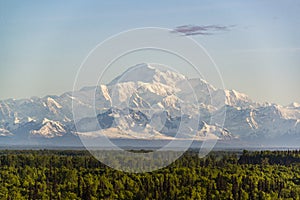 Denali, the tallest peak in North America seen from Talkeetna