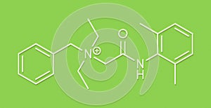 Denatonium bittering agent molecule. Skeletal formula. photo