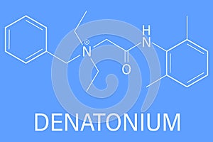 Denatonium bittering agent molecule. Skeletal formula. Chemical structure photo