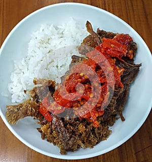 Indonesian Food - Dendeng Balado photo