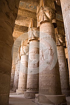 Dendera Temple interior, Ancient Egypt photo