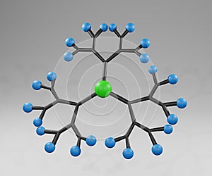 dendrimer for drug delivery 3d rendering photo