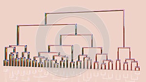 Dendrogram, a diagram representing a tree used to demonstrate results of hierarchical clustering in statistical analysis of data