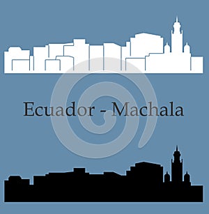 Machala, Ecuador city silhouette photo