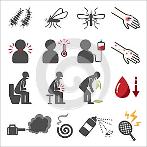 Dengue Fever icon set photo
