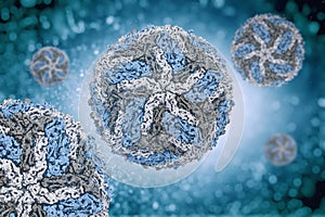 Dengue virus digital image structure.