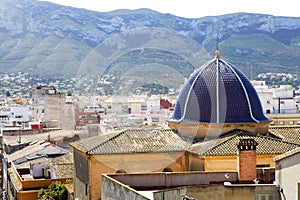 Denia alicante from castle church dome belfry