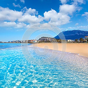 Denia beach in Alicante in blue Mediterranean photo