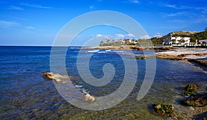 Denia beach of Las Rotas in Spain photo