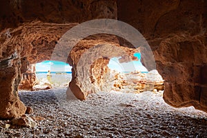 Denia Las rotas beach caves of alicante photo