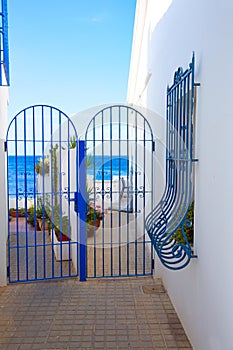 Denia Mediterranean blue houses in Las Rotas photo