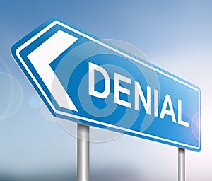 Denial concept.