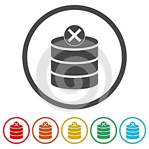 Denied data ring icon color set