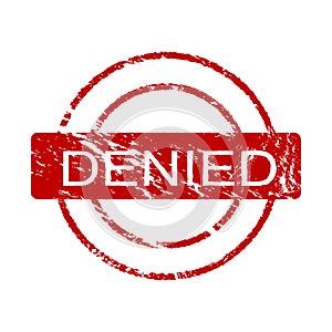 Denied ink stamp (vector)
