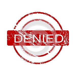 Denied ink stamp (vector)