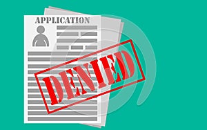 Denied stamp with application document