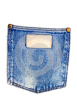 denim blue jean pocket texture is the classic indigo fashion. De