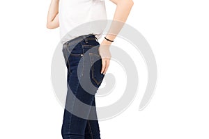 Denim blue jeans cotton pants skinny fashions