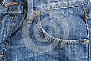 Denim Blue Pocket Closeup photo