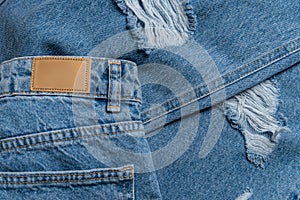 Denim jean pant, fabric jeans texture. Jeans clothing