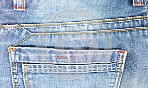 Denim jean rear pocket