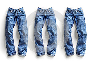 Denim jeans clipart set on white background for fashion design projects. Concept Fashion, Design, Denim, Jeans, Clipart