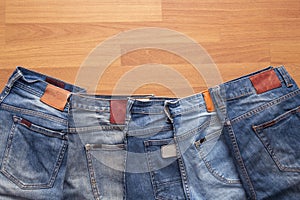 Denim jeans fabric texture, abstract background