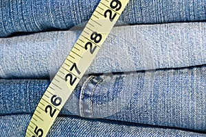 Denim Jeans measuring tape