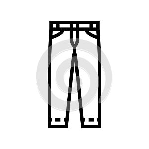 denim pants for men line icon vector illustration