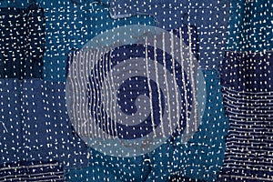 Denim patchwork textile pattern