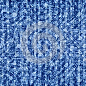 Denim seamless pattern. Indigo texture. Blue distress background. Repeated modern fabric. Abstract degrade patterns. Repeating fad photo