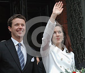 Denish Prince Frederik and his wife