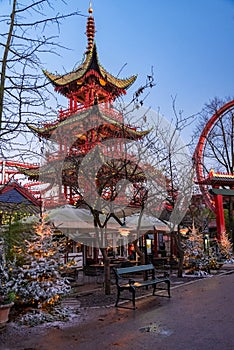 Denmark - Asian Temple at Tivoli - Copenhagen